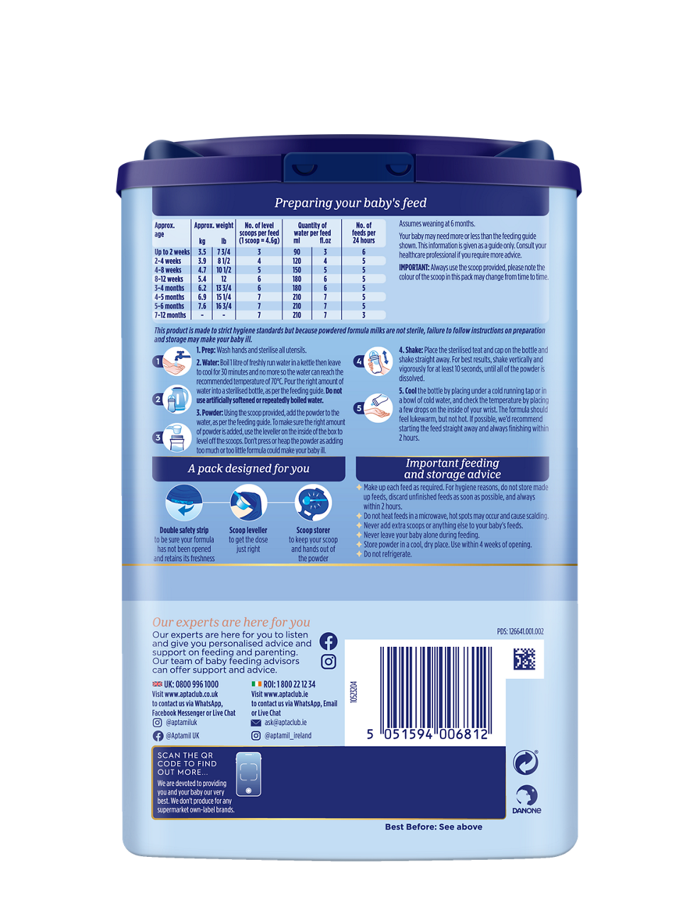 Aptamil 1 Baby Formula Powder 800g | Aptamil UK